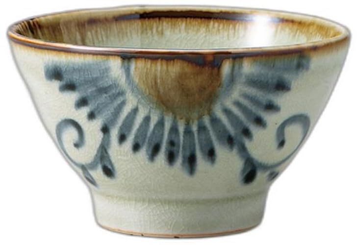 Annan Arabesque Tea Bowl x x Rice Bowl Setomonohonpo [ 11.4 11.4 6.5cm ]