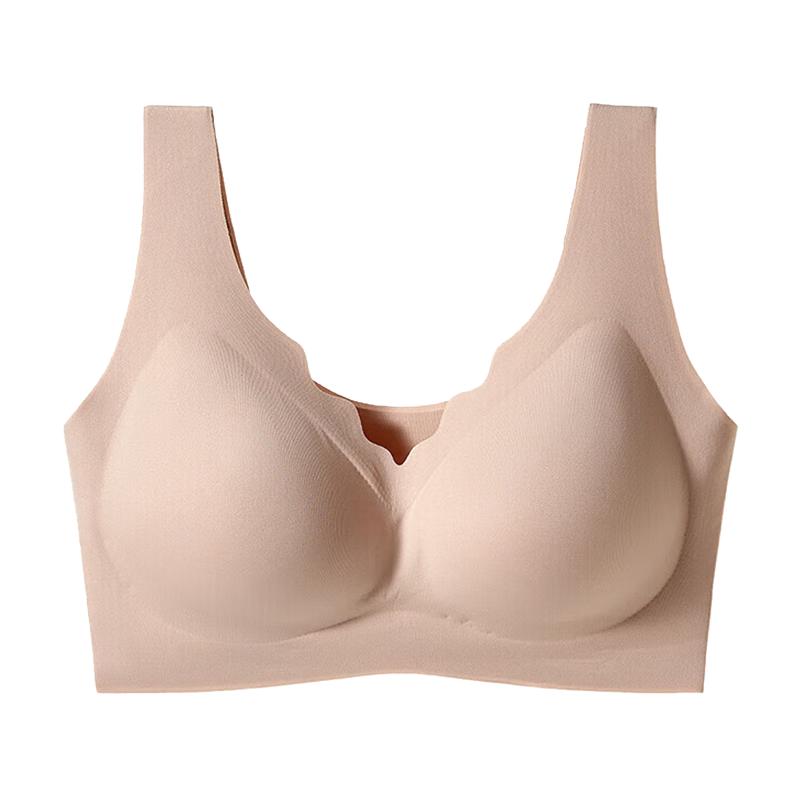 Ordifen Women s Seamless Cloud V-neck Sleep Bra One Size