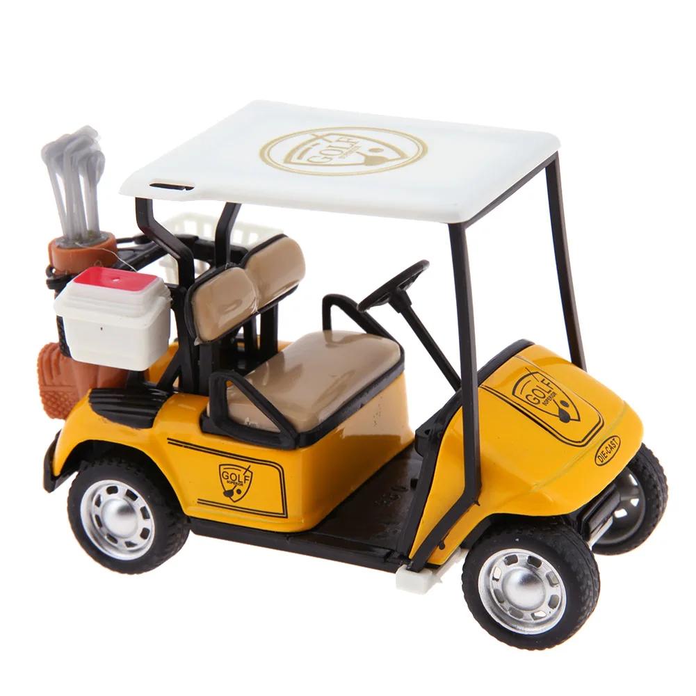 1/36 Golf Model Car Mini Pullback Action Golf Cart Model Kids Toy Easy Operation with Light Music Safe for Children Holiday Gift