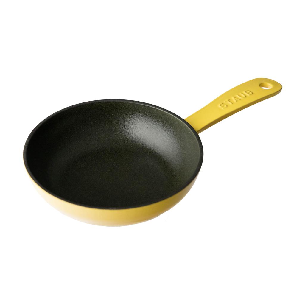 Smaltovaná litinová pánev staub Citron, kompatibilní s IH, japonský produkt se sériovým číslem Skillet Citron "Skillet 16cm" [autorizované číslo] Z1029-936