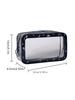 A pvc transparent makeup bag Waterproof zipper bag New cosmetics storage bag Travel large capacity toiletry bag