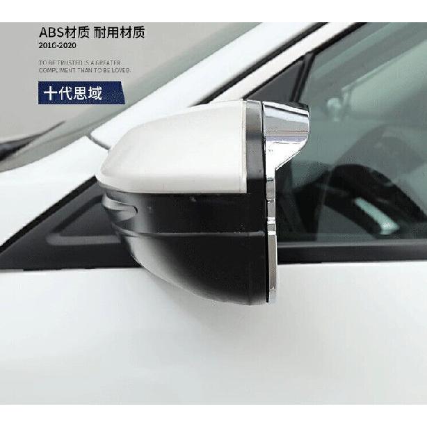 For Honda Civic 10th 2016-2021 ABS Chrome Rear View Mirror Rain Eyebrow Trim