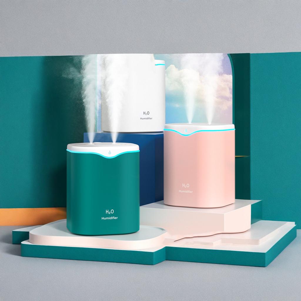 Nawilżacz powietrza USB z mgiełką, 2,2 L, duża pojemność, nawilżacz biurkowy