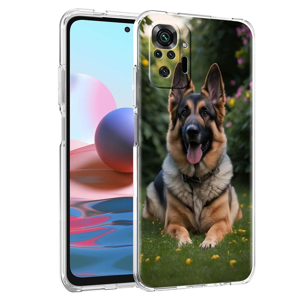 Etui Na Telefon Do Xiaomi Redmi Note 15 14 5G 13 12 10 11 Pro Plus 4G 14C 13C 12C Miękkie Pokrowiec Z TPU Kreskówka Pies Owczarek Niemiecki