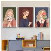 Anime Girl Prints Posters Lovely Pink Girly Style Canvas Painting Girls Room Interior Minimalist Boho Home Decor Birthday Gift