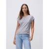 Official Website New Pure Yuan Single Summer Drop Shoulder Sleeve Cotton Simple Plain Lace Women Drop Shoulder Sleeve Loose Short Sleeve T-shirt