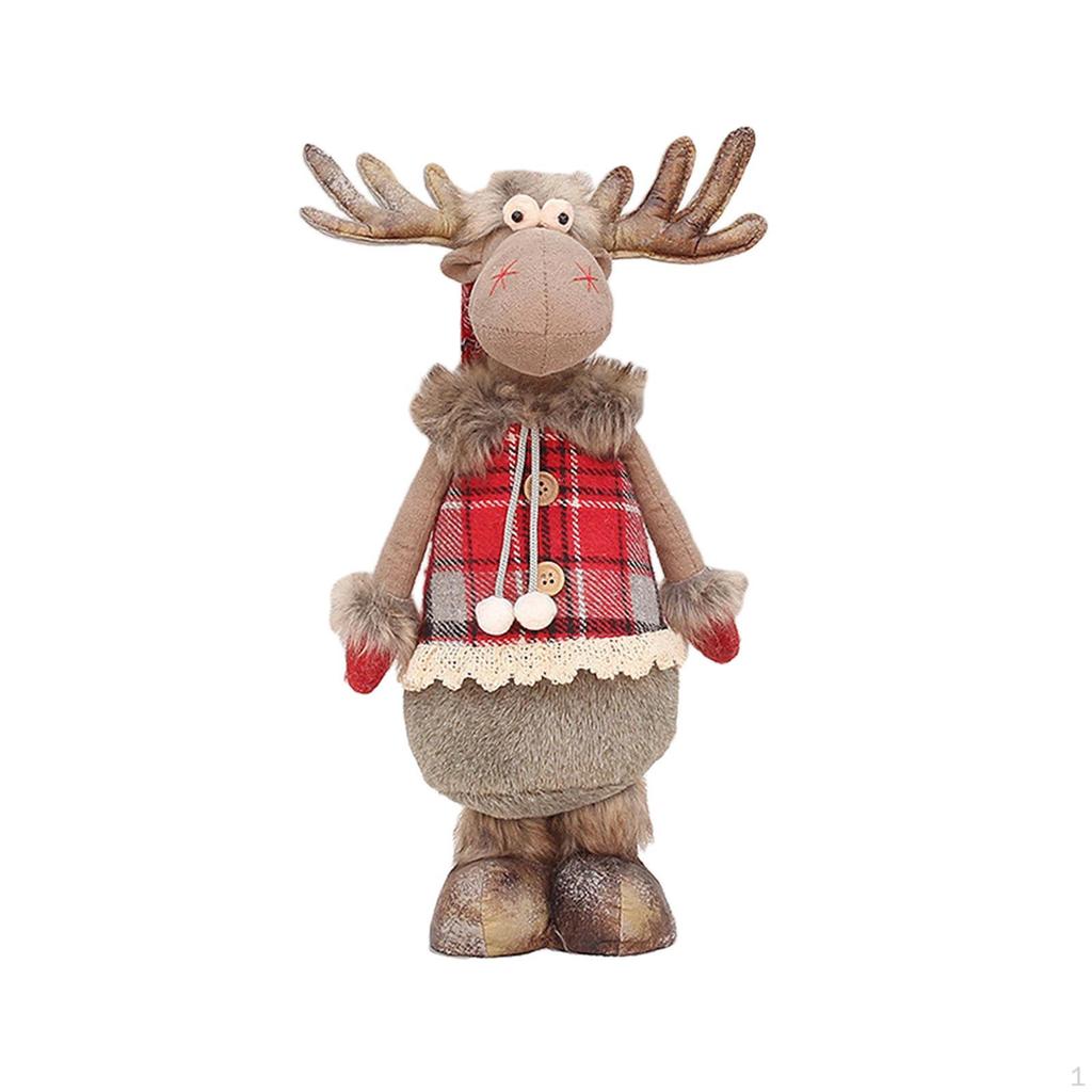Christmas Doll Figurine Ornament Novelty Toy for Winter Festival Tabletop Shelf Home Decor