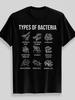 Bacteria Type Science Communication Hand-Drawn Style Displaying Helicobacter Pylori and Other 9 Kinds of Bacteria Men'S T-Shirt