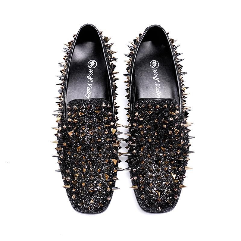 Fashion High-end Buckskin Luxury Riveted Shoes Men Gentlemen High Dress Party Wedding Casual Shoes