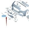 Front Bumper Center Bright Trim for Mercedes-Benz C-Class C200/C260