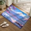 Famous Japanese Mountain Mount Fuji Floor Mat Soft Flannel Non-Slip Door Mat - Thickened Rug for Living Room Home Decor