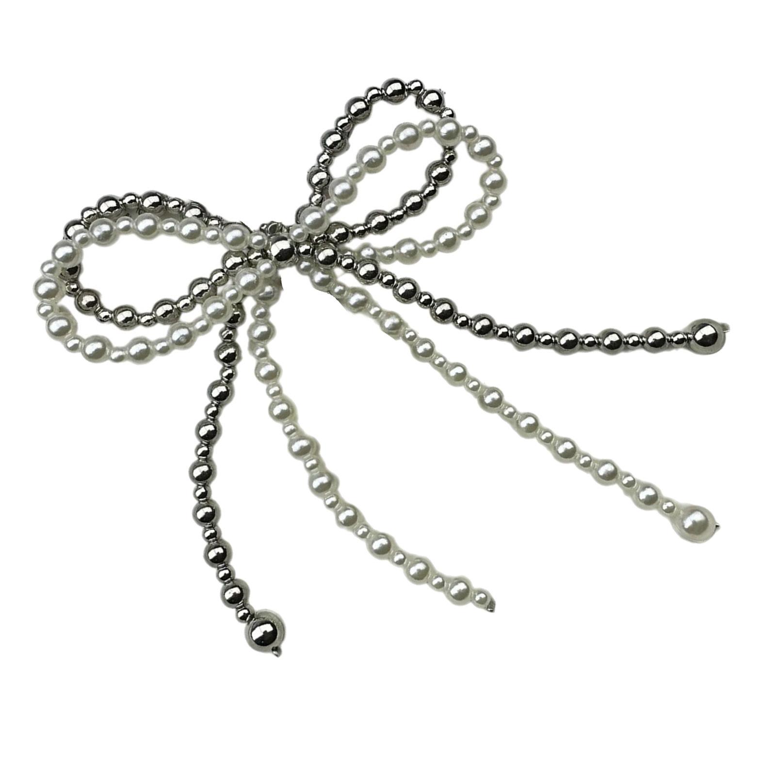 

Стильное подвесное украшение с жемчугом и бантом для чехлов для телефонов и аксессуаров. Идеально для модных женщин. B