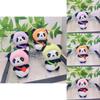 Delightful Mini Panda Plush Toy Keychain Accessory In Various Fun Colors For Gift Giving