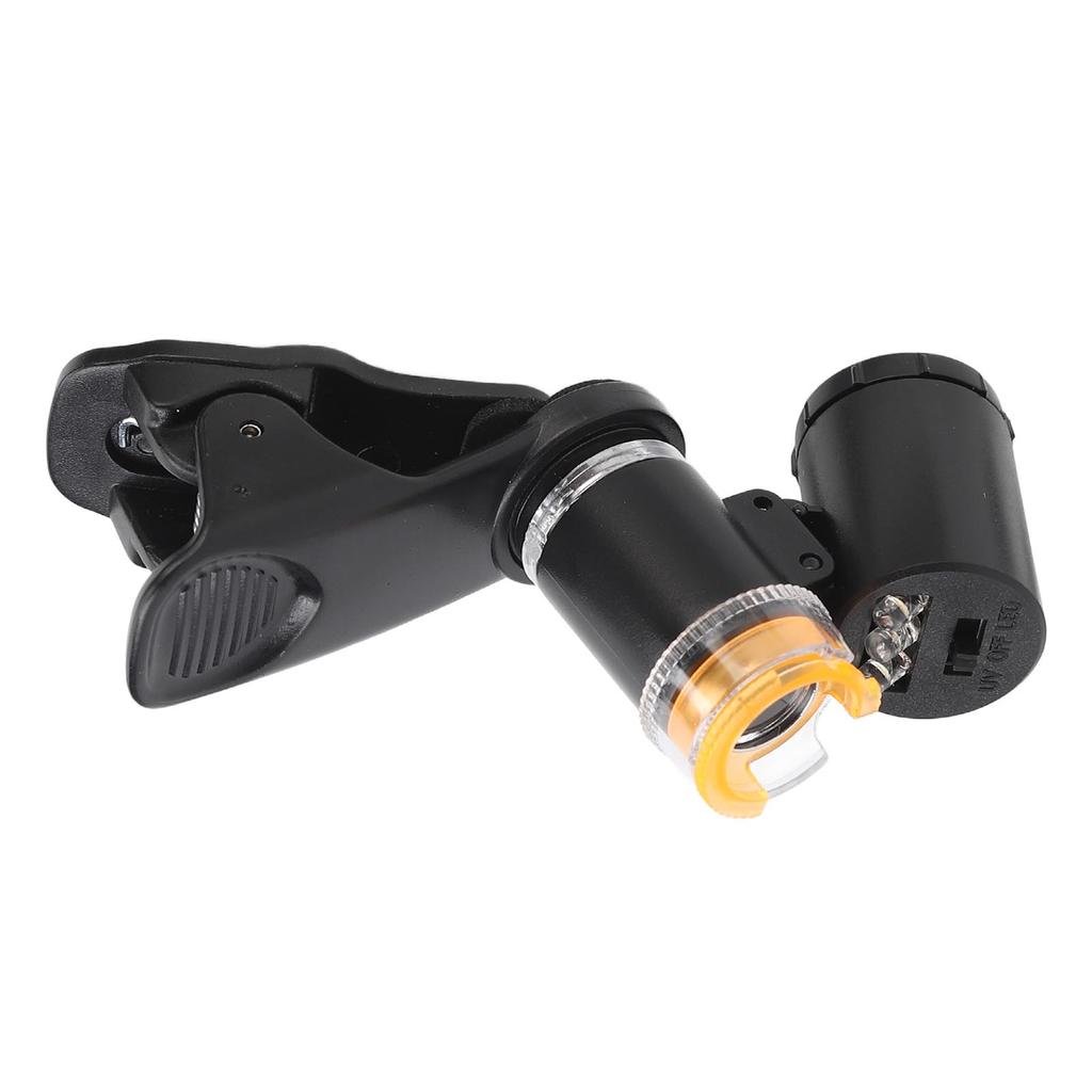 60X Cell Phone Clip On Microscope LED Lighted Pocket Microscope for Jewelry Antique Evaluating Crafting and Repairing