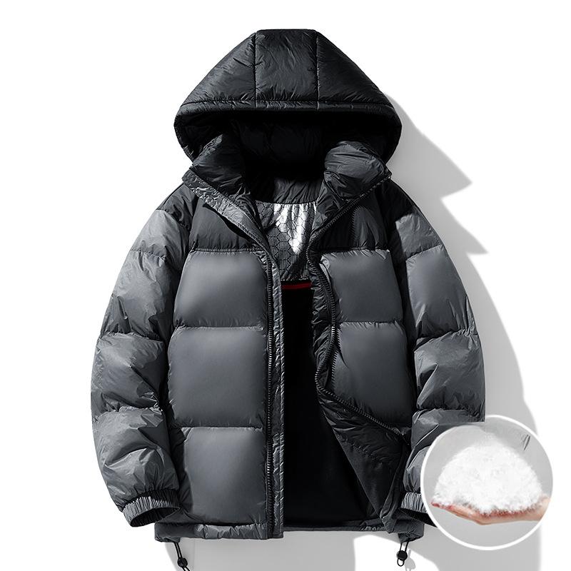 

90% White Duck Down Men s Down Jacket, Winter Hooded Jacket, Bread Coat, Trendy Warm and Versatile Couple Jacket for Men 4XL