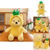 Soft Cuddly Pineapple Winnie The Pooh Bear Plush Toy Yellow Xmas Kids Gift