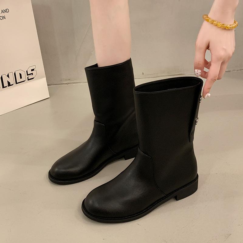 

Корейские женские ботинки Мартин, не вызывающие усталость ног - удобные, мягкие, эластичные, трендовые, нескользящие, износостойкие, изящные, шикарные, универсальные, выдающиеся 40 чёрный