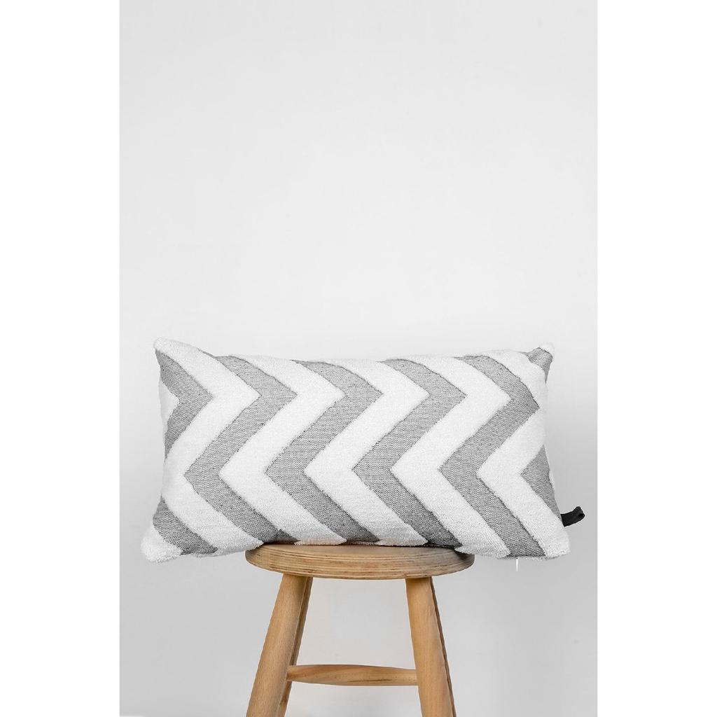 Bohemian Special Design Punch Punch Pattern Decorative Rectangular Throw Pillow Case Line Ecru