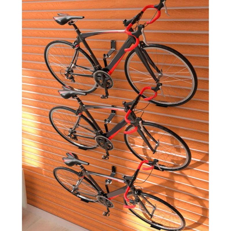 Durability Metal Bike Wall Mount Rack Compacts Wall Mounted Bicycles Rack for Various Size of Bicycles