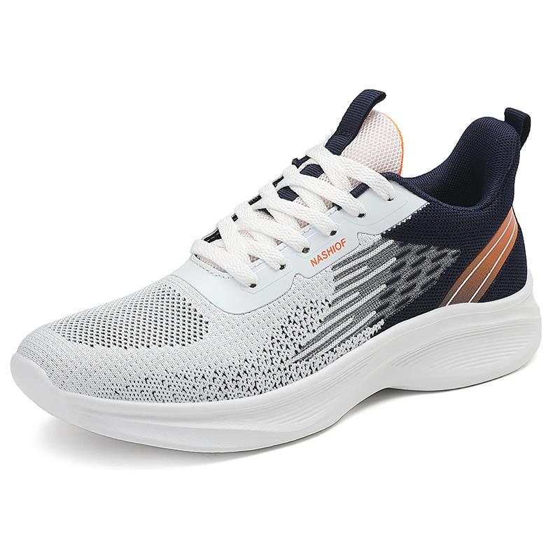 Spring New Men Sports Shoes Outdoor Wear Resistant Thick Sole Lace Up Fashion Casual Hiking Shoes Comfortable Zapatillas Hombre