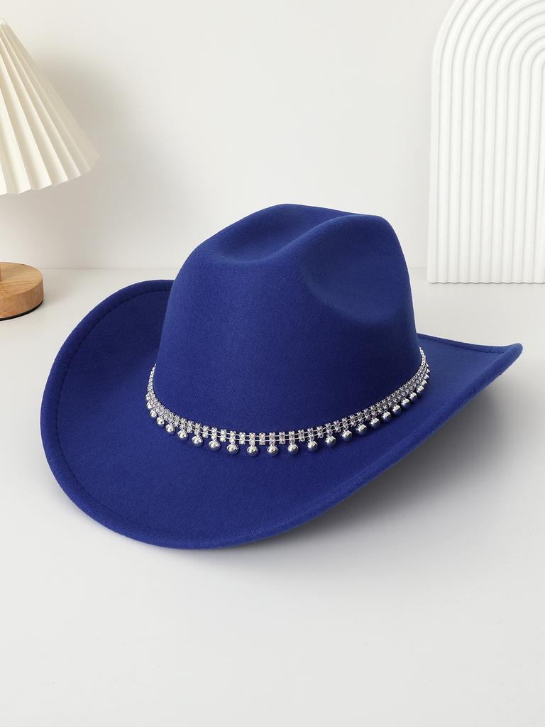 Western Europe and America cowboy top hat men's and women's casual cowboy hat small top hat fashion felt hat