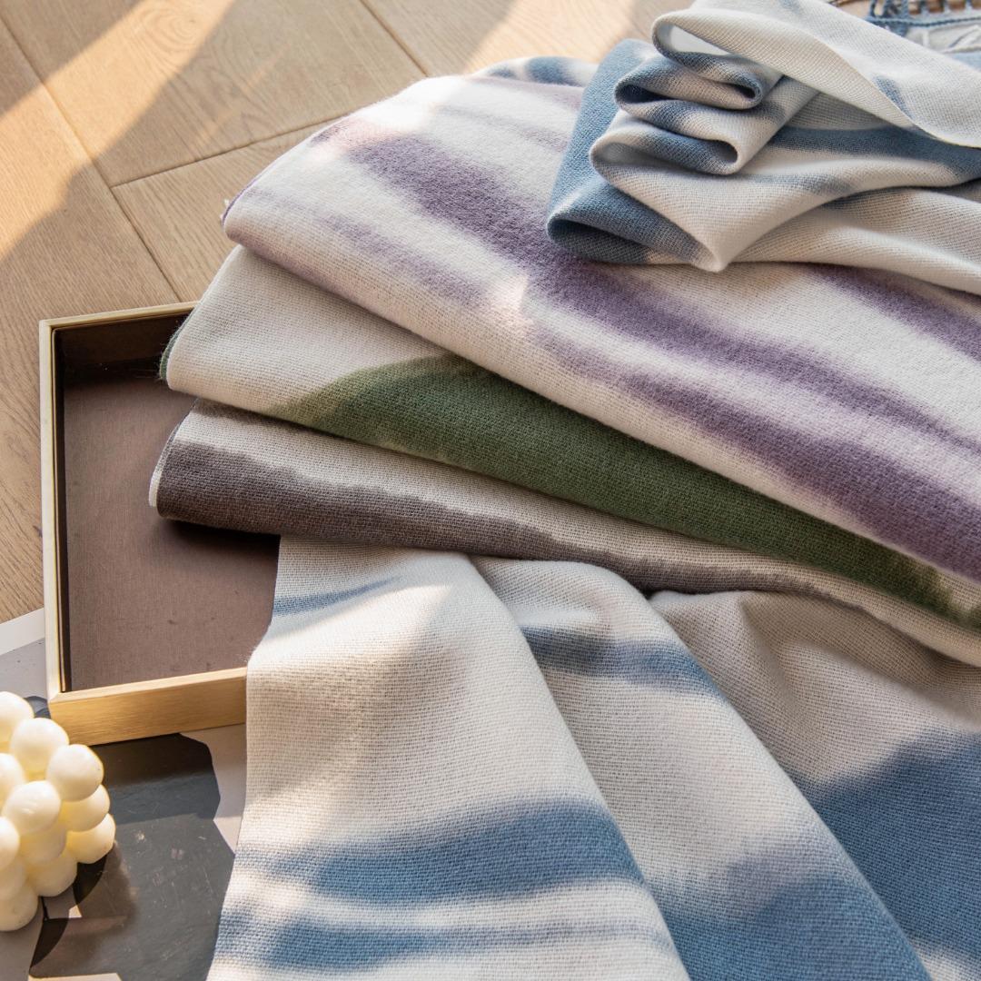 Yiran Shoe Industry Women's Luxury Cashmere Stripe Scarf Winter Warm Shawl And Wrap Bandana Pashmina Foulard Square Thick Blanket Poncho 180Cm