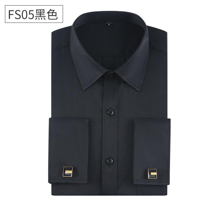 Men's Long-sleeved Shirt, French Shirt, Men's Large Size White Shirt, Men's Formal Wear, Free Cufflinks, Large Size Men's
