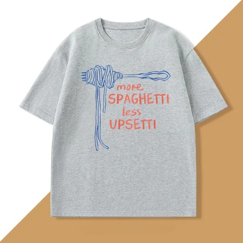 2026 Spaghetti T Shirt Funny Food T-Shirt Foodie Food Humor Printed Tshirt Cotton Short Sleeve Fast Shipping Pure Cotton Tees Clothes