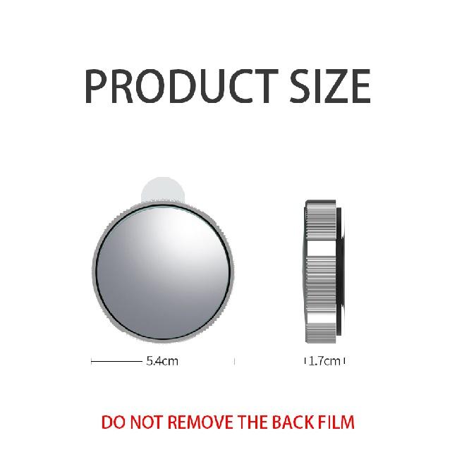 2PC Saugnapf Auto Konvexen Toter Winkel Spiegel HD 360 Grad Weitwinkel Einstellbare Rück Extra Hilfs Runde spiegel