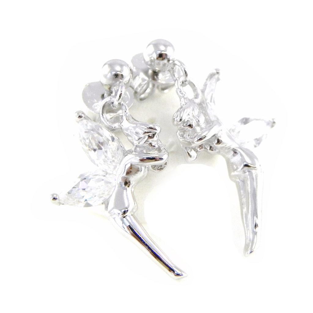 Les Trésors De Lily [E2137] - BO Silver 'Tinkerbell' Silver White (rhodium-plated) - 19 Mm
