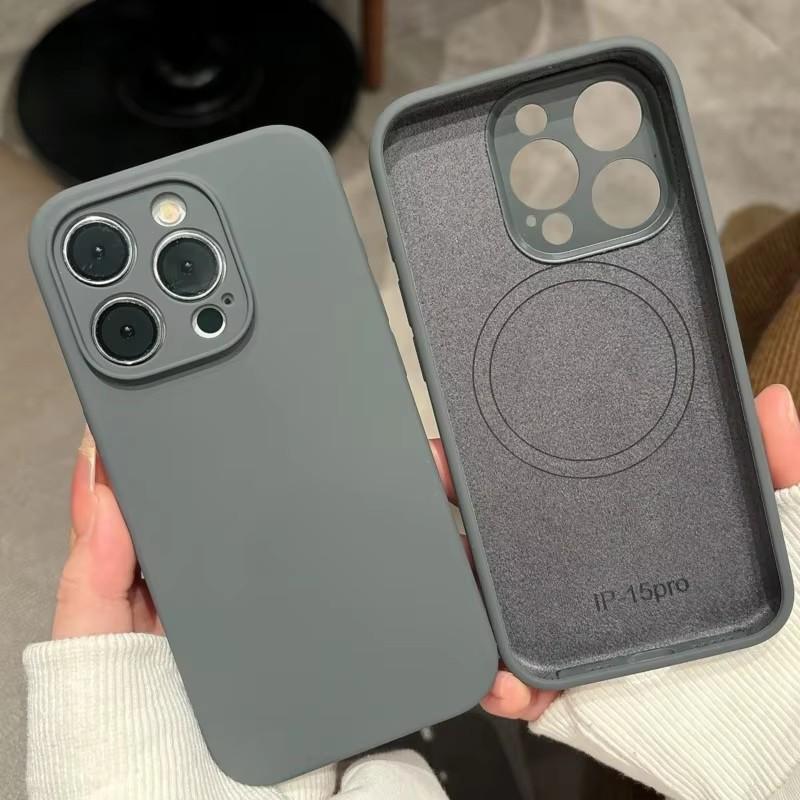 Original Liquid Silicone For Magsafe Case For iPhone 17 16 15 14 12 13 17 Pro Max Air Magnetic Wireless Charge Soft Skin Cover