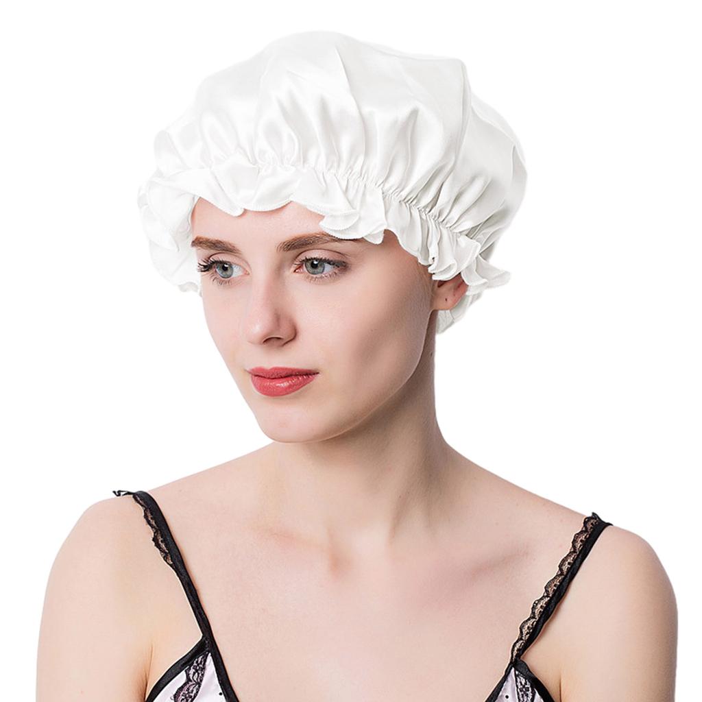 Reusable Bonnet Cap Soft Shower Cap for Bathing Sleeping Hair Care Sleep Cap