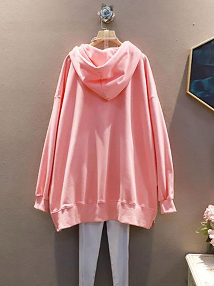Xitao Casual Women Sweatshirt Loose Pullover Fashion Hooded Top WMD2700