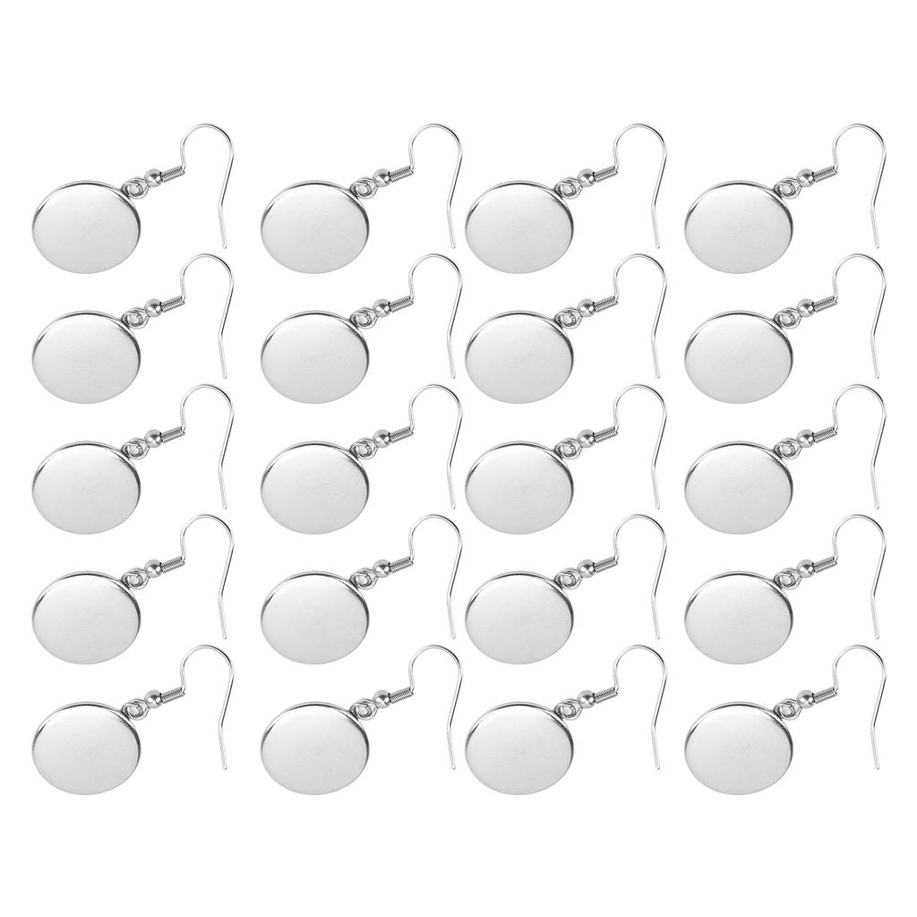 20 ks Náušnicové lůžko Ocelová barva 16 mm Částečně připravené výrobky Šperky DIY Příslušenství pro