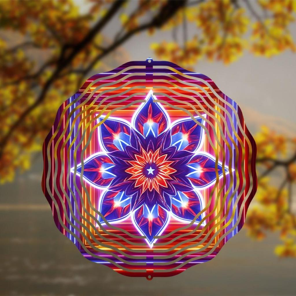 ]10 Inch Bohemian Style Metal Wind Chime with 360 Degree Swivel Hook No Battery Needed Perfect for Balcony Patio Decor Animal Theme Gift