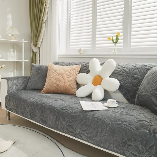 

Зимний утолщенный чехол для дивана, противоскользящий чехол для дивана, подушка для дивана, полотенце, плюшевый чехол для спинки, подлокотника, домашний декор Housses De Canap 1pc 45x45 pillowcase