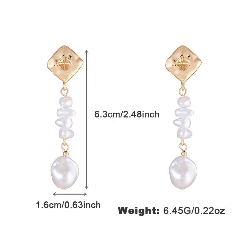 

Серьги Kenjie из винтажного барочного жемчуга: Европейская и американская осенняя мода для женщин - Трендовые легкие роскошные украшения для ушей