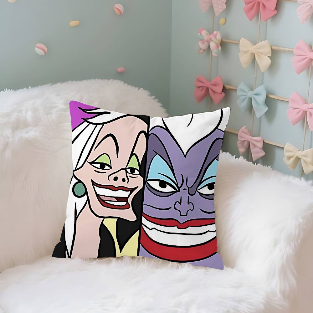 Q-villains-queens Case Plush Fabric Soft Pillowcase Double Sided Print Cushion Cover Household Gifts