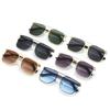 SHAUNA Vintage Metal Double Bridges Men Square Sunglasses Gradient Shades UV400 Fashion Women Sun Glasses