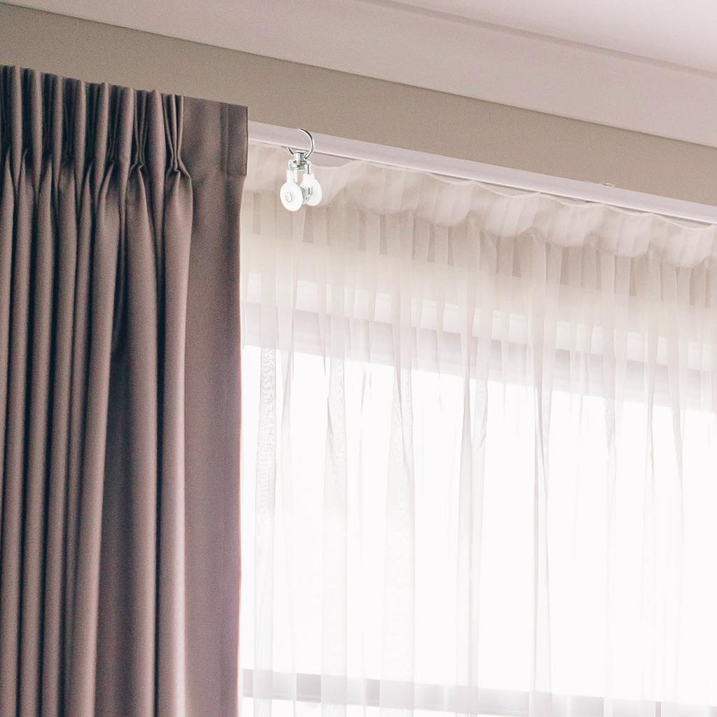 20Pcs Curtain Track Slider Rollers Double Wheel Smooth Silent Rolling Wheels for Curtains Drapes Room Dividers