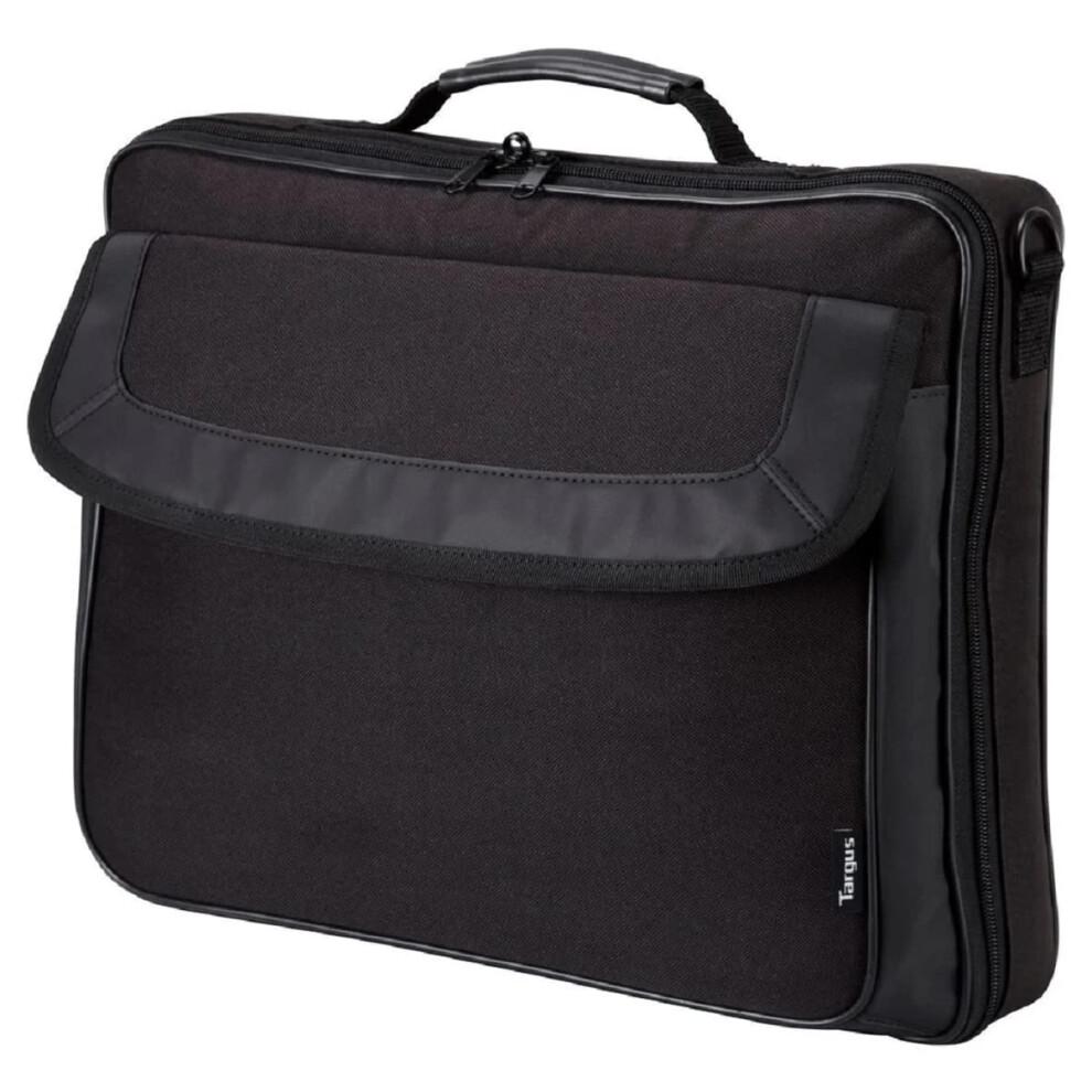 Laptop Bag, Fits Laptop up to 16", Case for Travel and Business, Padded Shoulder Strap, Front Storage Pocket – Black