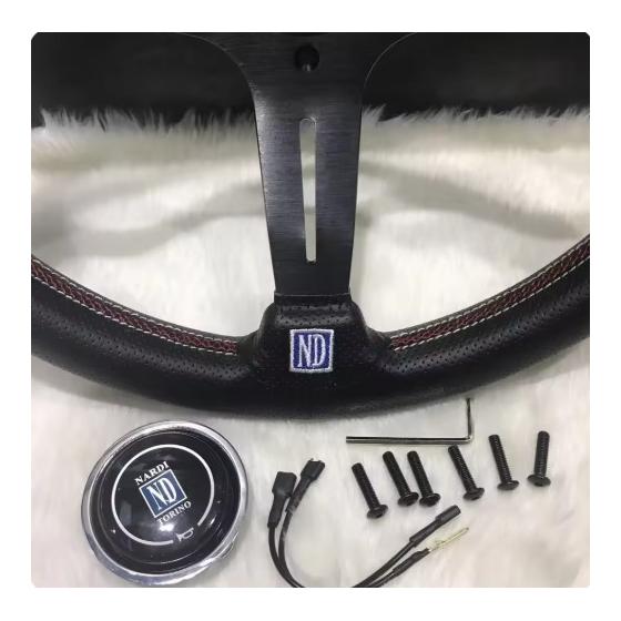 [Overseas Limited/New] ND 14 Inch 350mm Universal Leather Auto Racing Steering NARDI Lot-23
