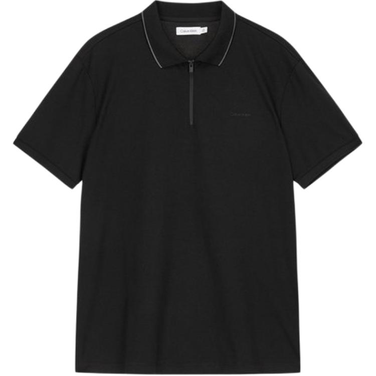 

Calvin Klein Ss23 Solid Color Pullover Short Sleeve Polo Shirt Men tops Black 40FM863-002 L
