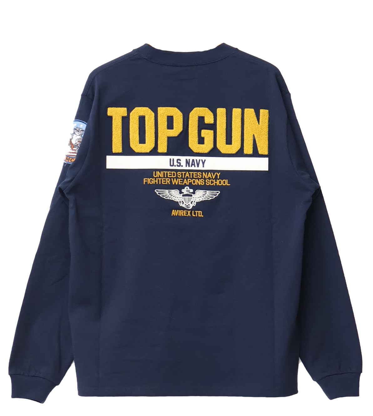 AVIREX TOP GUN Long Sleeve T-Shirt 783-3930017 (Size M, 120 Navy)