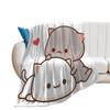 Cute Bear Flannel Blanket Cartoon Animation Digital Printing Air Conditioner Blanket Lunch Break Blanket