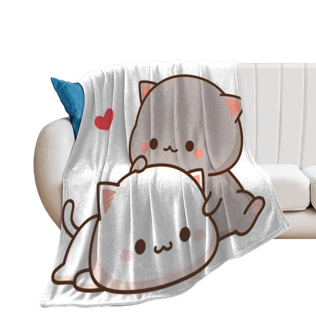 Cute Bear Flannel Blanket Cartoon Animation Digital Printing Air Conditioner Blanket Lunch Break Blanket