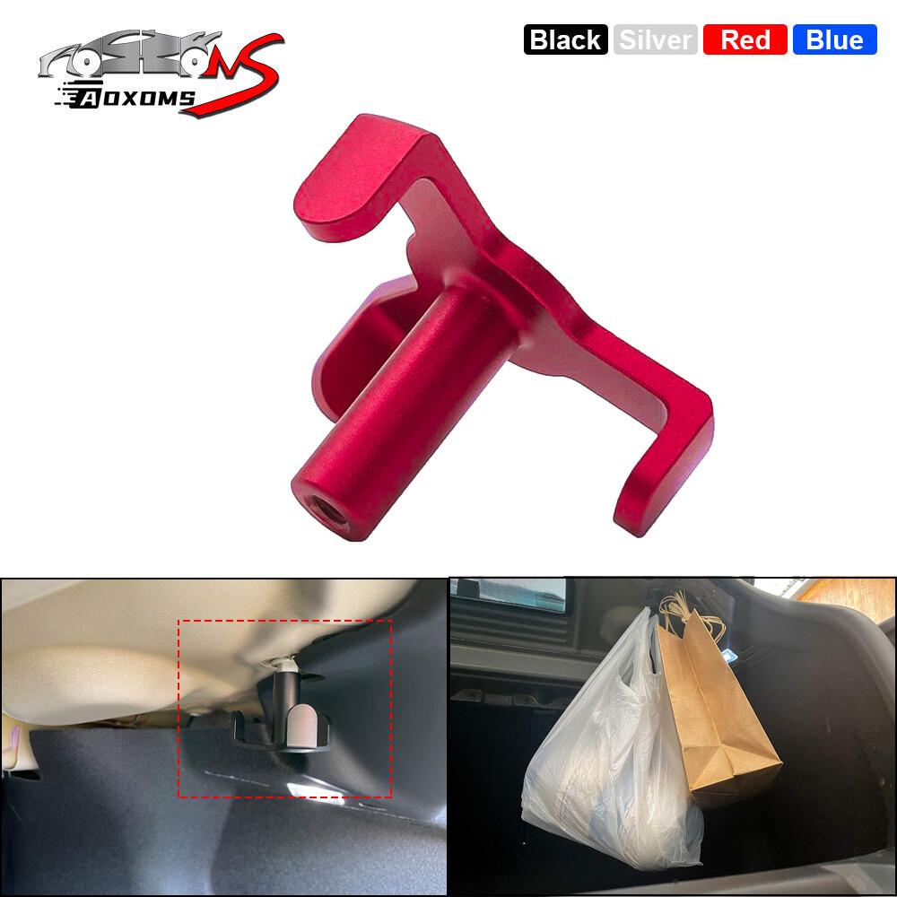 Red Aluminum Trunk Grocery Bag Hook for 2018-2021 Tesla Model 3 Accessories