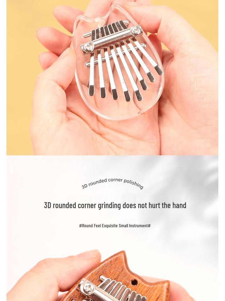Portable 8-Note Mini Kalimba Thumb Piano for Beginners