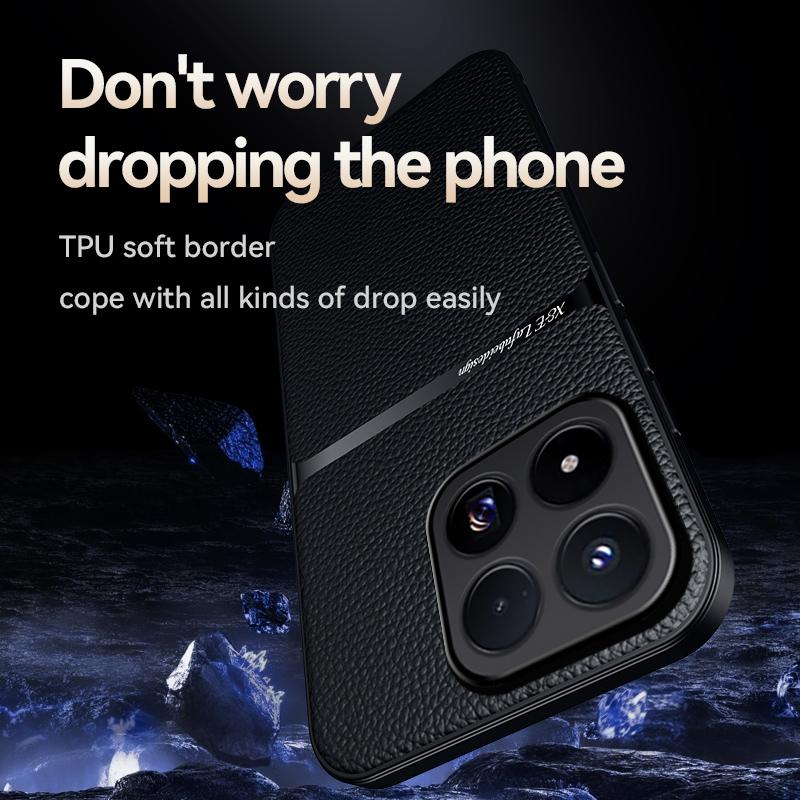 For Xiaomi 17T 15T 14T 13T 17 15 14 15s Pro Leather Litchi Texture with Ultra-ThinSlim PhoneCase For Xiaomi 15 14 Ultra 17Promax