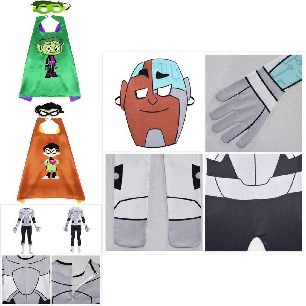 Eye-catching Teen Titan Cyborg Costume For Boys Perfect For Superhero Cosplay Events